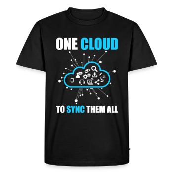 Administrateur Cloud Devops - T-shirt Premium bio Homme - noir - Devant - Nico (187cm)
