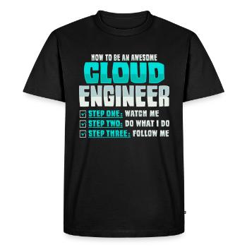 Cloud Administrator Cloud Devops - Men's Premium Organic T-Shirt - black - Front - Nico (187cm)