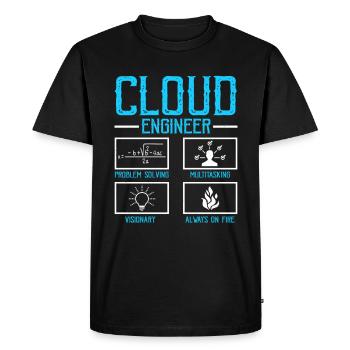 Cloud Administrator Cloud Devops - Men's Premium Organic T-Shirt - black - Front - Nico (187cm)