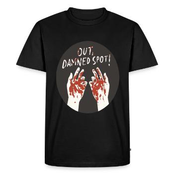 Macbeth Citation « From Damned Spot » Design - T-shirt Premium bio Homme - noir - Devant - Nico (187cm)