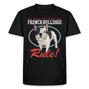 Bouledogue français Cadeau bouledogue français - T-shirt Premium bio Homme - noir - Devant - Nico (187cm)