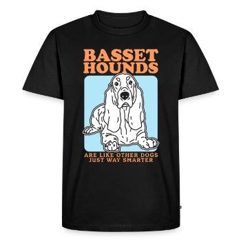 Basset Hound Dog Propriétaire Cadeau - T-shirt Premium bio Homme - noir - Devant - Nico (187cm)