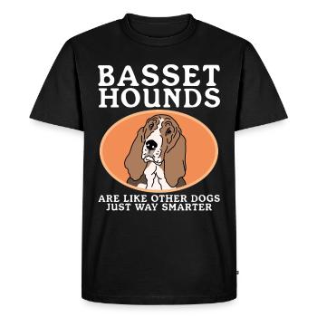 Basset Hound | Cadeau de propriétaire de chien de chien - T-shirt Premium bio Homme - noir - Devant - Nico (187cm)