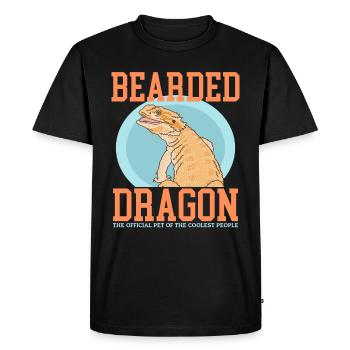 Dragons barbus Reptiles Propriétaire Cadeau - T-shirt Premium bio Homme - noir - Devant - Nico (187cm)