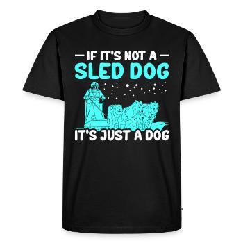 Mushing Dog Sled Dogs Gift - Men's Premium Organic T-Shirt - black - Front - Nico (187cm)