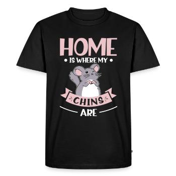 Chinchilla - T-shirt Premium bio Homme - noir - Devant - Nico (187cm)