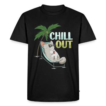 Chin Chilling Chinchilla Chillen - Men's Premium Organic T-Shirt - black - Front - Nico (187cm)