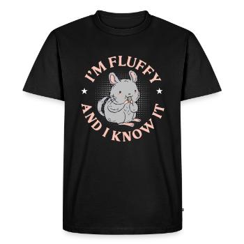 Chinchilla moelleux - T-shirt Premium bio Homme - noir - Devant - Nico (187cm)