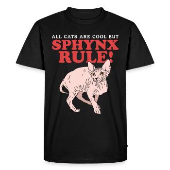 Sphynx Cats Cat Propriétaire Cadeau - T-shirt Premium bio Homme - noir - Devant - Nico (187cm)