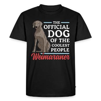 Chiens Weimaraner | Cadeau de propriétaire de chien - T-shirt Premium bio Homme - noir - Devant - Nico (187cm)