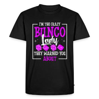 Cray Bunco Lady design for a Bunco Babe - Men's Premium Organic T-Shirt - black - Front - Nico (187cm)