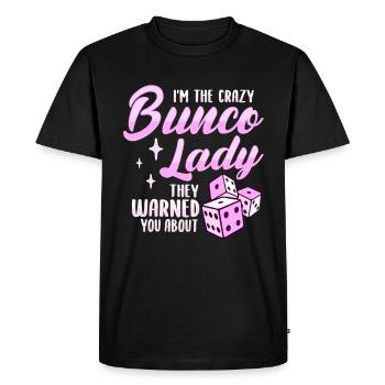 Cray Bunco Lady Design for a Bunco Babe - Men's Premium Organic T-Shirt - black - Front - Nico (187cm)