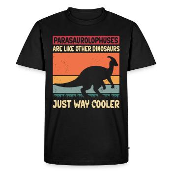 Parasaurolophus Dinos Dinosaure Cadeau - T-shirt Premium bio Homme - noir - Devant - Nico (187cm)