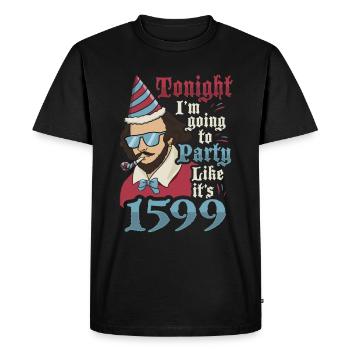 William Shakespeare Théâtre Littérature - T-shirt Premium bio Homme - noir - Devant - Nico (187cm)