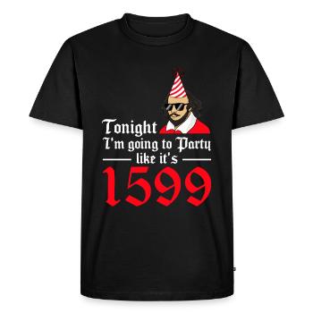 William Shakespeare Théâtre Littérature - T-shirt Premium bio Homme - noir - Devant - Nico (187cm)