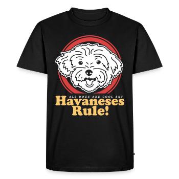 Havanese dogs | Dog Owner Gift - Men's Premium Organic T-Shirt - black - Front - Nico (187cm)