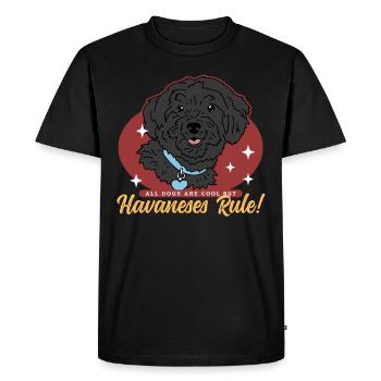 Havanese Dog Owner Dog Owner Gift - Men's Premium Organic T-Shirt - black - Front - Nico (187cm)