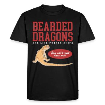 Reptiles dragons barbus | Cadeau dragon barbu - T-shirt Premium bio Homme - noir - Devant - Nico (187cm)