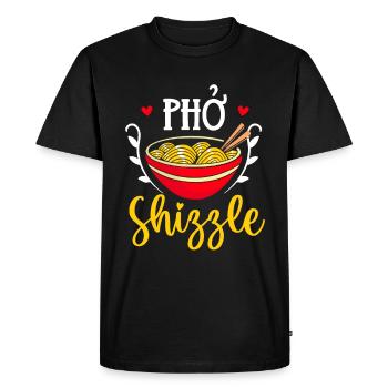 Pho Shizzle Soupe asiatique de nouilles Pho - T-shirt Premium bio Homme - noir - Devant - Nico (187cm)