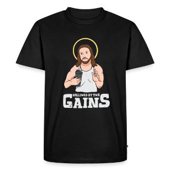 Jesus Fitness Training - T-shirt Premium bio Homme - noir - Devant - Nico (187cm)