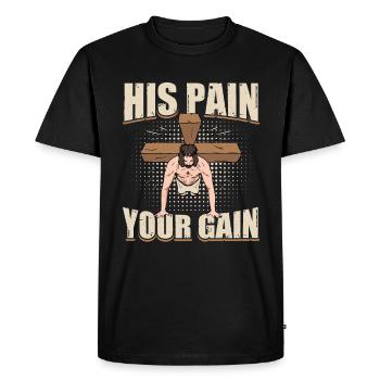 Jesus Fitness Training - T-shirt Premium bio Homme - noir - Devant - Nico (187cm)