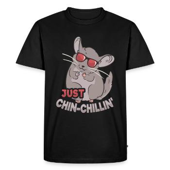 Just Chin Chillin Design for a Chinchilla - Men's Premium Organic T-Shirt - black - Front - Nico (187cm)