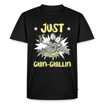 Just Chin Chillin Design for a Chinchilla - Men's Premium Organic T-Shirt - black - Front - Nico (187cm)