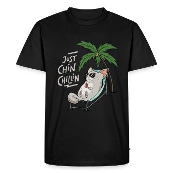Just Chin Chillin Design for a Chinchilla - Men's Premium Organic T-Shirt - black - Front - Nico (187cm)