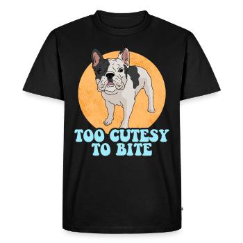 Français Cadeau Bulldog Français Bulldogs - T-shirt Premium bio Homme - noir - Devant - Nico (187cm)