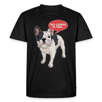 Français Cadeau Bulldog Français Bulldog - T-shirt Premium bio Homme - noir - Devant - Nico (187cm)