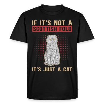 Scottish Folding Ear Cat Scottish Fold Gift - Men's Premium Organic T-Shirt - black - Front - Nico (187cm)