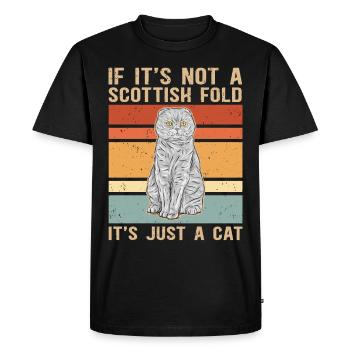 Scottish folding ear cat | Scottish Fold Gift - Men's Premium Organic T-Shirt - black - Front - Nico (187cm)