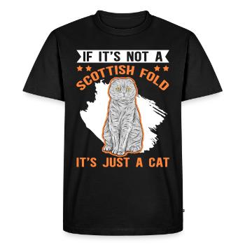 Scottish Folding Ear Cat Cat Owner Gift - Men's Premium Organic T-Shirt - black - Front - Nico (187cm)