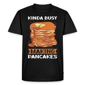Crêpe Pancake Pancake Cadeau - T-shirt Premium bio Homme - noir - Devant - Nico (187cm)