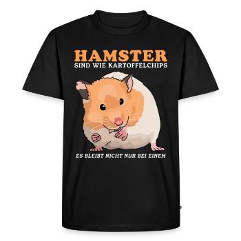 Hamster Dwarf Hamster Golden Hamster Gift - Men's Premium Organic T-Shirt - black - Front - Nico (187cm)