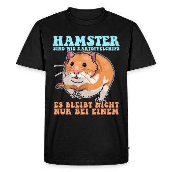 Hamster Golden Hamster Dwarf Hamster Gift - Men's Premium Organic T-Shirt - black - Front - Nico (187cm)