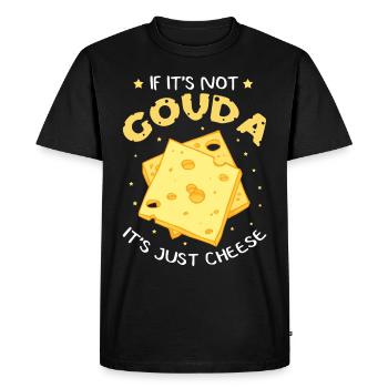 Gouda fromage | Fromages amateurs de fromages cadeau - T-shirt Premium bio Homme - noir - Devant - Nico (187cm)