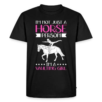 Voltige Sport équestre Sports équestres Cheval Cadeau - T-shirt Premium bio Homme - noir - Devant - Nico (187cm)