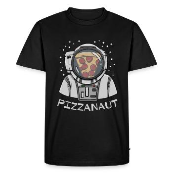Pizzanaut design for a hobby pizza baker - Men's Premium Organic T-Shirt - black - Front - Nico (187cm)