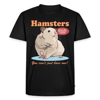 Hamster Golden Hamster Dwarf Hamster Gift - Men's Premium Organic T-Shirt - black - Front - Nico (187cm)