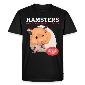 Hamster Dwarf Hamster Golden Hamster Gift - Men's Premium Organic T-Shirt - black - Front - Nico (187cm)