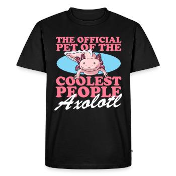 Axolotl Axolotl’s Tailed Amphibians Gift - T-shirt Premium bio Homme - noir - Devant - Nico (187cm)