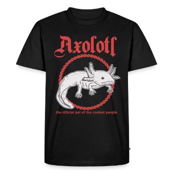 Axolotl amphibiens à queue Axolotls amphibiens cadeau - T-shirt Premium bio Homme - noir - Devant - Nico (187cm)