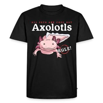 Axolotl Amphibiens à queue Axolotls Cadeau - T-shirt Premium bio Homme - noir - Devant - Nico (187cm)