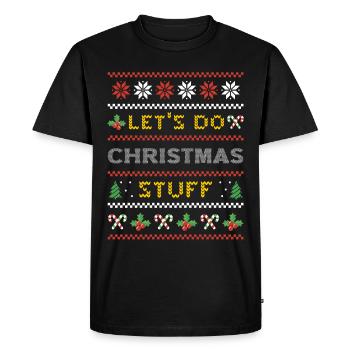 Noël moche Cadeau de Noël moche - T-shirt Premium bio Homme - noir - Devant - Nico (187cm)