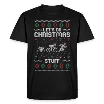 Affreux Noël | Cadeau de Noël moche - T-shirt Premium bio Homme - noir - Devant - Nico (187cm)
