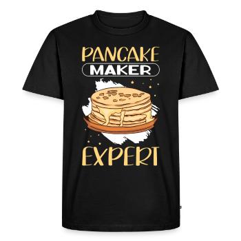 Crêpes | Pancake Pancake Cadeau - T-shirt Premium bio Homme - noir - Devant - Nico (187cm)