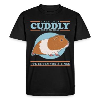 Cochon d’Inde Cadeau Cochon d’Inde - T-shirt Premium bio Homme - noir - Devant - Nico (187cm)