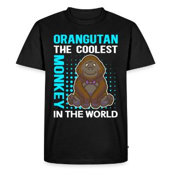 | des orangs-outans Cadeau d’orang-outan singe - T-shirt Premium bio Homme - noir - Devant - Nico (187cm)