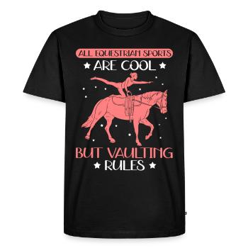 Voltige Sport équestre Sports équestres Cheval Cadeau - T-shirt Premium bio Homme - noir - Devant - Nico (187cm)